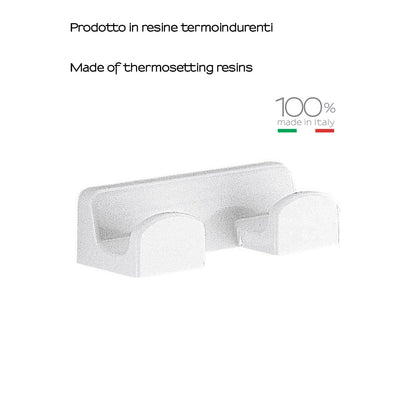 Appendiabiti doppio a parete di Gedy serie Darios - Bianco by CeramicStore | Lo specialista del tuo bagno