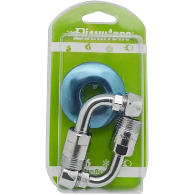 2 pz curvette sottolavabo a 90 complete e girevole blister pz. 2 1/2 x 3/8 diam. 10