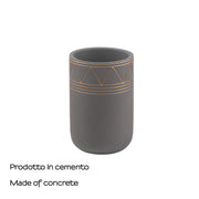 Portaspazzolini in cemento Gedy serie Calipso - Grigio