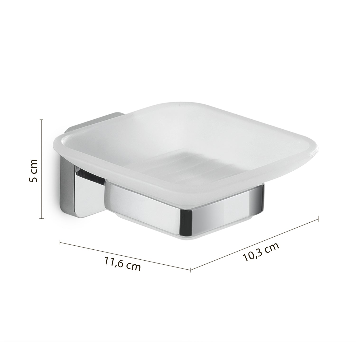 Portasapone Gedy modello Tonga 10.3x11.6xH5 cm - Cromato by CeramicStore | Lo specialista del tuo bagno