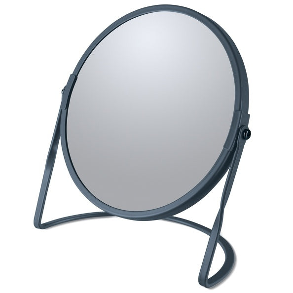 Specchio ingranditore da tavolo su base in acciaio modello Akira colore petrolio opaco by CeramicStore | Lo specialista del tuo bagno