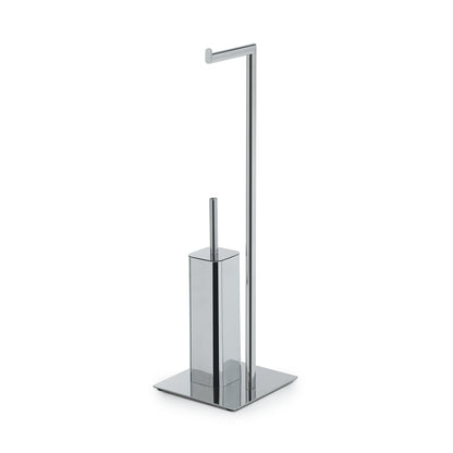 Piantana portarotolo e scopino wc in Acciaio Inox e metallo di Gedy modello Felix - Cromato