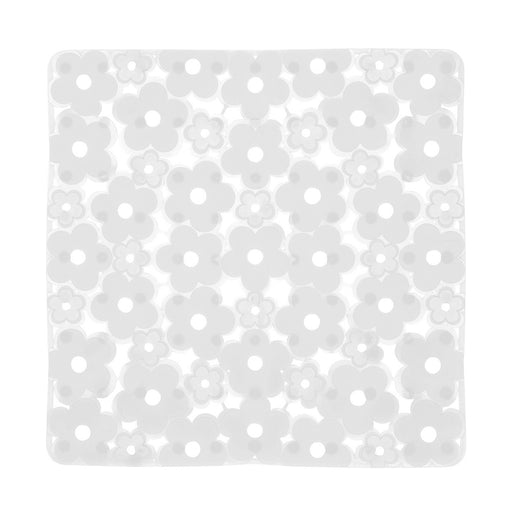 Tappeto antiscivolo doccia 53x53 in PVC modello Margherita di Gedy - Trasparente by CeramicStore | Lo specialista del tuo bagno