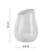 Portaspazzolini in ceramica Gedy modello Azalea - Bianco