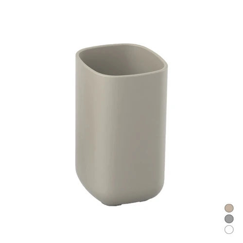 Porta spazzolini pod tortora cm 7 x h. 11 5 x 7
