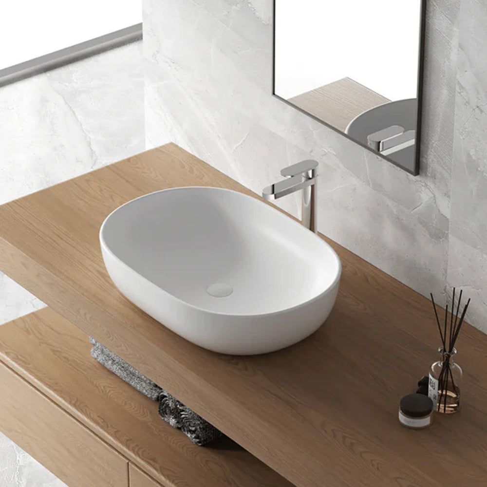 Ciotola da appoggio Bathcore Materiale ceramica Larghezza 60 cm - Colore Bianco opaco