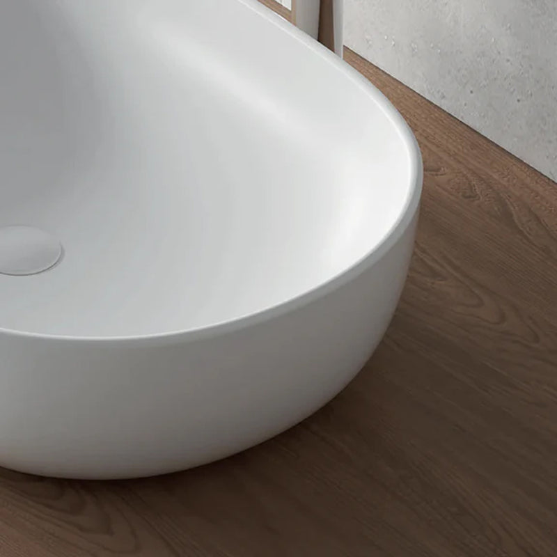 Aufsatzwaschbecken Bathcore, Material Keramik, Breite 60 cm – Farbe Mattweiß
