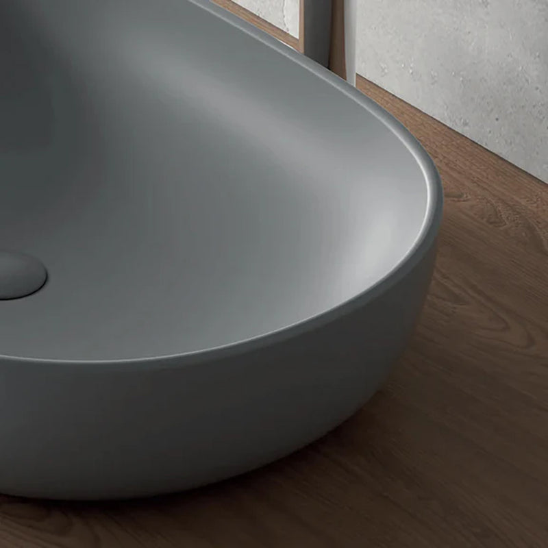 Bathcore countertop basin Ceramic material Width 50 cm - Color matt dark grey