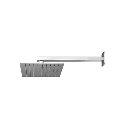Soffione doccia rettangolare ultraslim 30x20 cm con braccio doccia in acciaio inox lucidato di Ares by CeramicStore | Lo specialista del tuo bagno