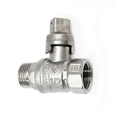 Valvola a sfera maschio/femmina quadro piombabile 1/2 dn 15 pn 40