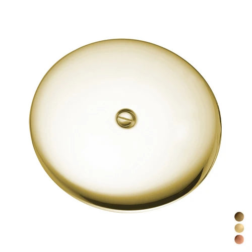 Piastra pavimento in ottone diam. 150 bronzata