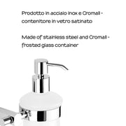 Dosasapone a parete con erogatore in metallo di Gedy serie Edera Plus - Cromato by CeramicStore | Lo specialista del tuo bagno