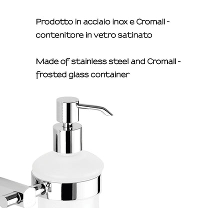 Dosasapone a parete con erogatore in metallo di Gedy serie Edera Plus - Cromato by CeramicStore | Lo specialista del tuo bagno