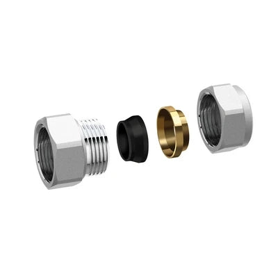 Raccordo adattatore cromato per tubo rame 3/4 x 18