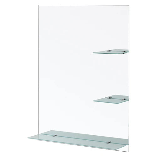 Specchio rettangolare con mensole 60x80 lxh 60x80 cm