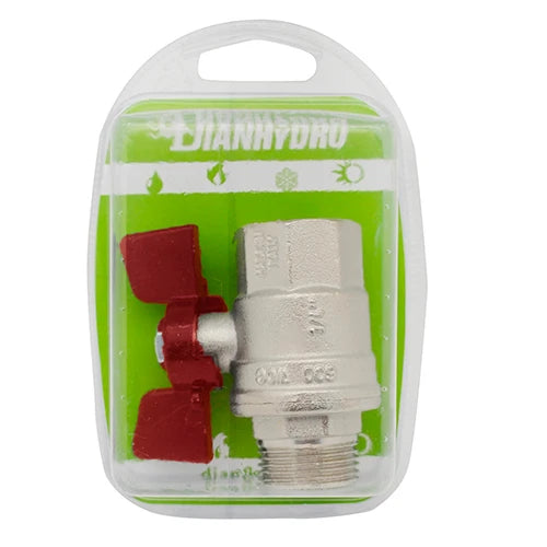 Valvola a sfera mf con farfalla blister 1/2 dn 15 pn 64
