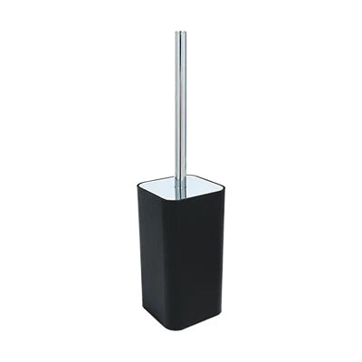 Porta scopino mod. 25 nero cromo cm 9 5x h. 39x 9 5
