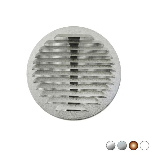 Griglia tonda in metallo con molle e rete d.80-140 mm alluminio zincato