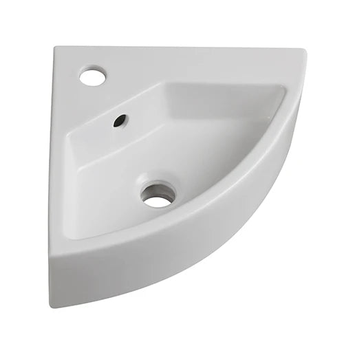 Lavabo ad angolo mod. ln58 cm 49 x 35 bianco 50x32 cm