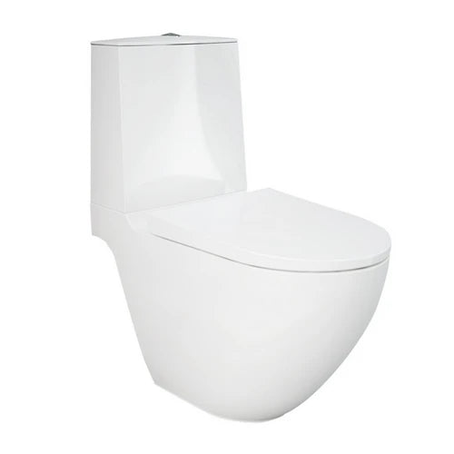 Vaso monoblocco des a pavimento rimless fissaggi nascosti -