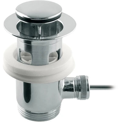 Piletta di scarico con tappo per lavabo e bidet 1 1/4