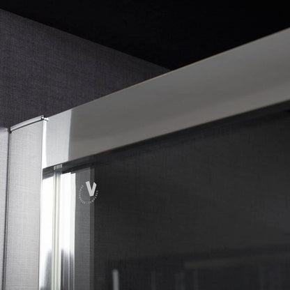 Box doccia circolare asimmetrico 80x100 apertura scorrevole cristallo trasparente 6 mm by CeramicStore | Lo specialista del tuo bagno