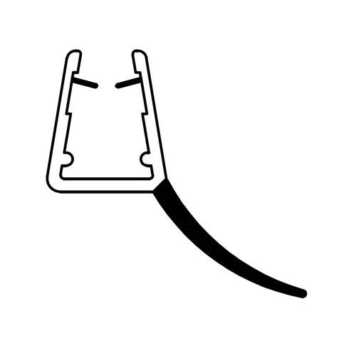 Profilo gocciolatoio in pvc per cristalli box doccia 407 2mt -