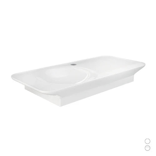 Lavabo sospeso valet da 112 cm ripiano a dx bianco opaco