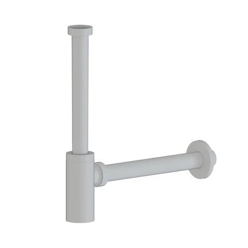 Sifone tondo in abs per lavabo 1 1/4 bianco opaco