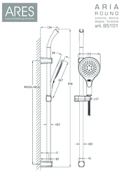 Colonna doccia con funzione saliscendi Ares modello Round Air design tondo by CeramicStore | Lo specialista del tuo bagno