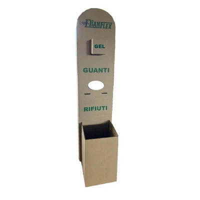 Colonnina per igienizzante full-optional resistente in cartone hxlxp cm 130x30x50