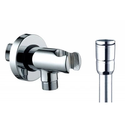 Supporto doccia con arresto acqua flessibile ottone cromo