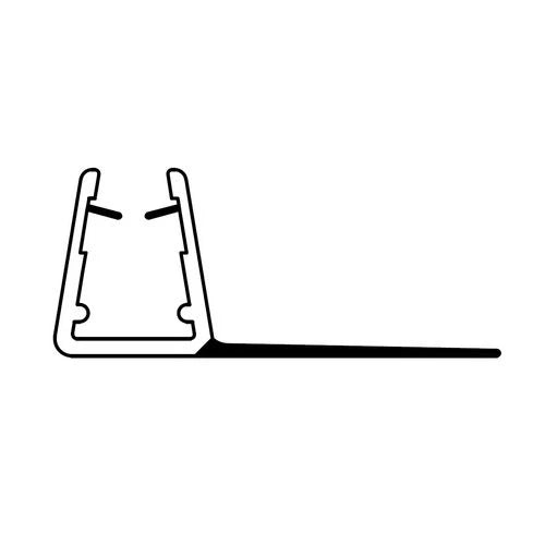 Profilo gocciolatoio in pvc per cristalli box doccia 404 2 mt -