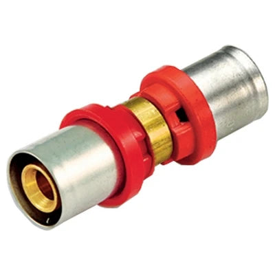 Raccordo press diritto doppio compact per multistrato 26 x 3 0 -26 x 3 0
