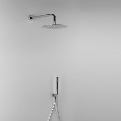 Set doccia tondo Ares con soffione diametro 20 mm, braccio doccia e kit duplex by CeramicStore | Lo specialista del tuo bagno