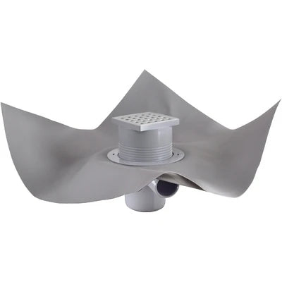 Set per doccia a pavimento gully q con griglia e foglio tea foglio 1800 x 2000 mm
