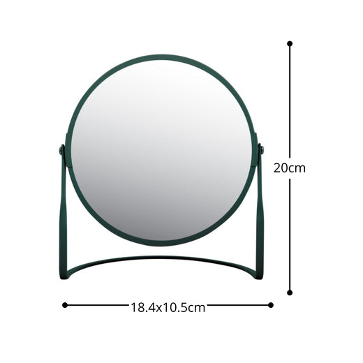 Specchio ingranditore da tavolo su base in acciaio modello Akira colore verde scuro by CeramicStore | Lo specialista del tuo bagno