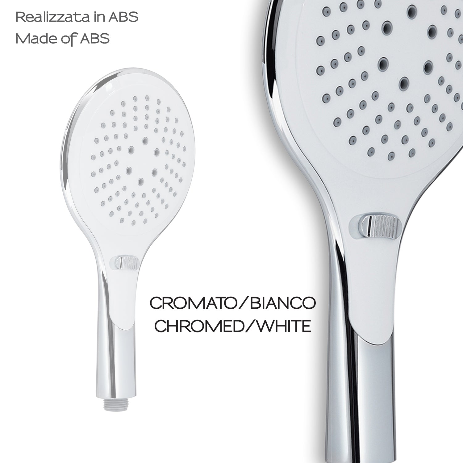 Doccetta 3 getti con cambio getti a leva modello Tendence 00 di Gedy - Cromato/Bianco by CeramicStore | Lo specialista del tuo bagno