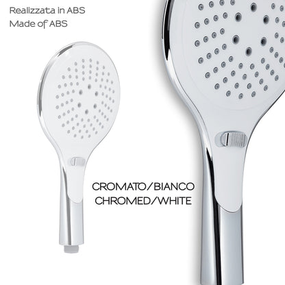 Doccetta 3 getti con cambio getti a leva modello Tendence 00 di Gedy - Cromato/Bianco by CeramicStore | Lo specialista del tuo bagno