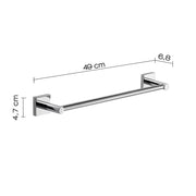 Portasalviette a muro 45 cm Fuji di Gedy - Cromato by CeramicStore | Lo specialista del tuo bagno