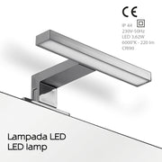 Lampada Led per specchio da 18 cm con attacco universale modello Madeira di Gedy - Cromato by CeramicStore | Lo specialista del tuo bagno
