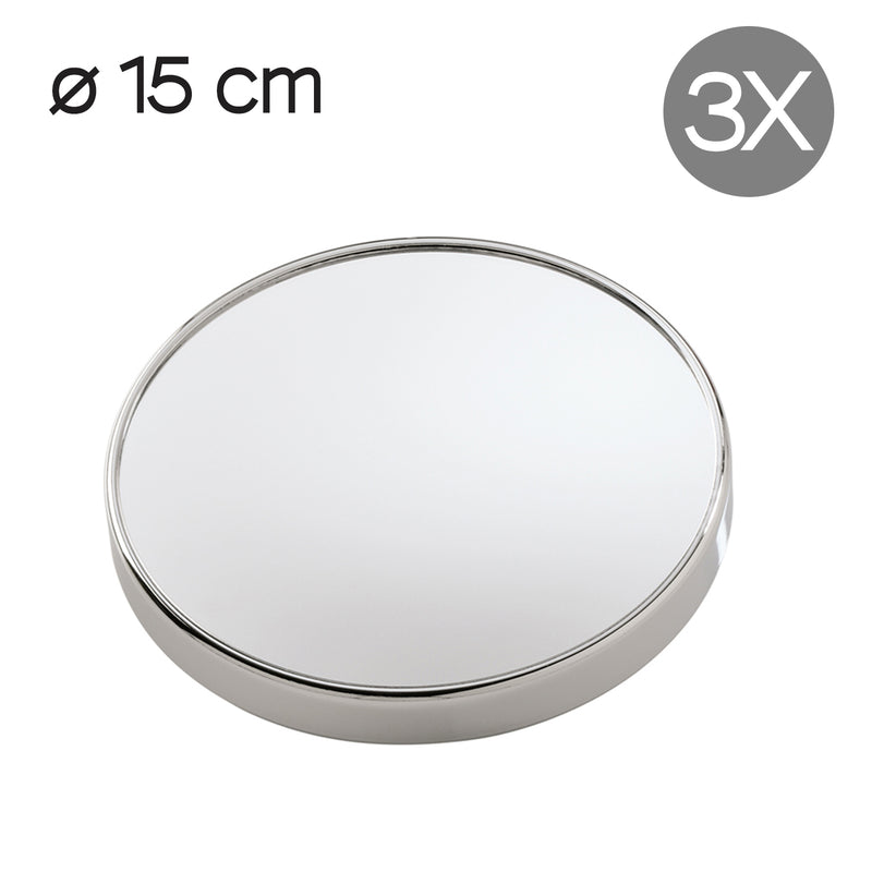 Specchio ingranditore Lia 3X con ventosa - Cromato by CeramicStore | Lo specialista del tuo bagno