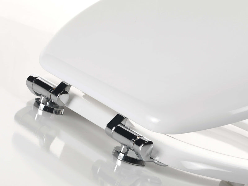 Sedile wc universale con chiusura Soft Close in MDF di Gedy modello Corniola - Bianco