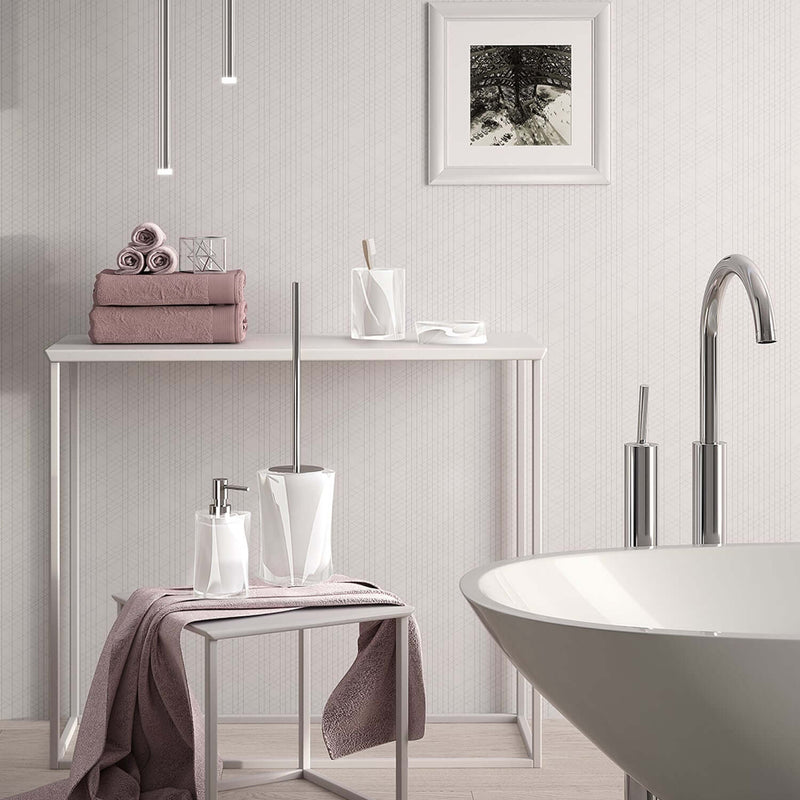 Portaspazzolini da appoggio Gedy modello Twist - Bianco