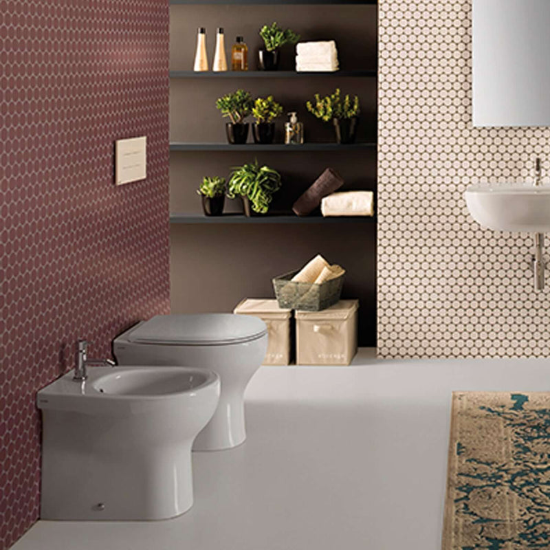 Sanitari a terra con coprivaso soft close 52x36xH41 cm Grace di Ceramica Globo â€“ Bianco lucido