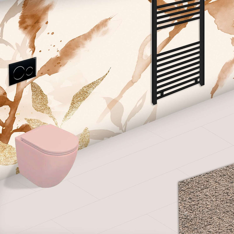 Sanitari Filomuro Rimless con copriwater Soft Close BathCore serie Infinity 53x36