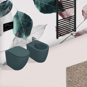 Sanitari Filomuro Rimless con copriwater Soft Close BathCore serie Infinity 53x36
