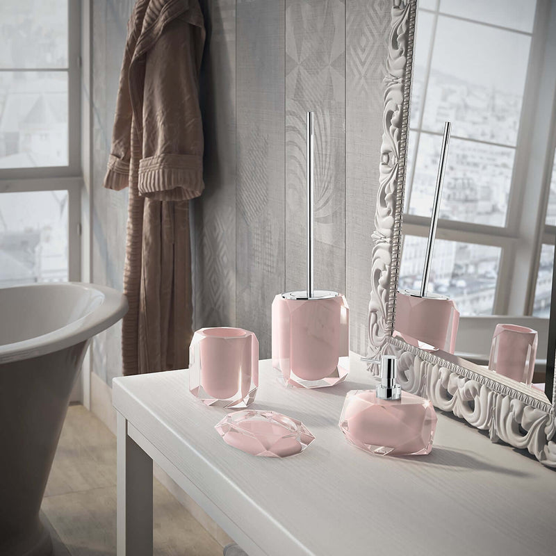 Portaspazzolini Gedy serie Chanelle - Rosa
