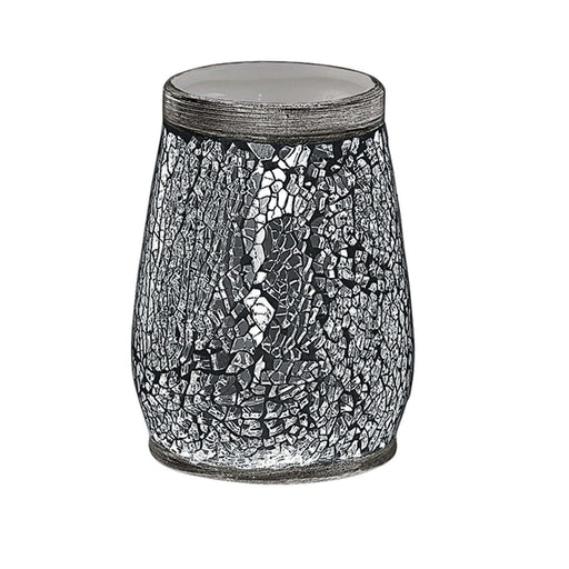 Portaspazzolini in ceramica e vetro di Gedy serie Myosotis - Argento