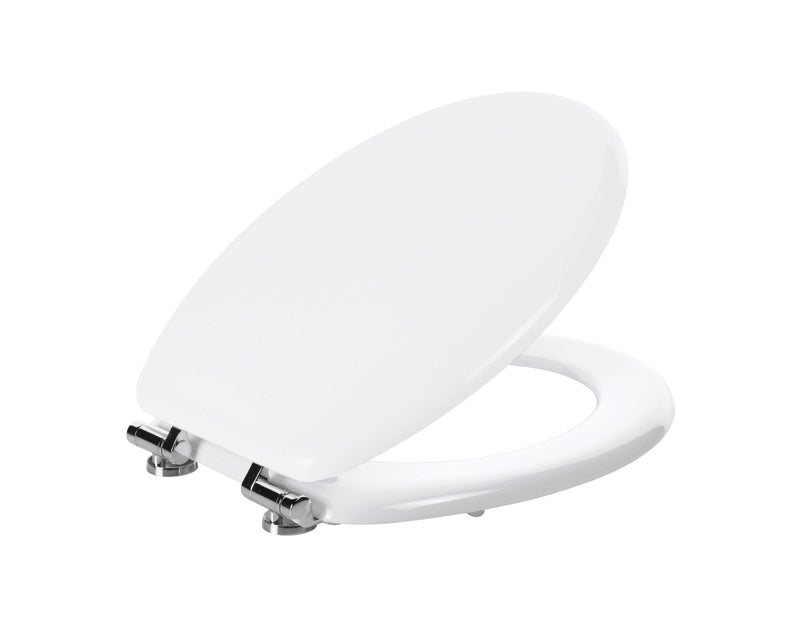 Sedile wc universale con chiusura Soft Close in MDF di Gedy modello Corniola - Bianco